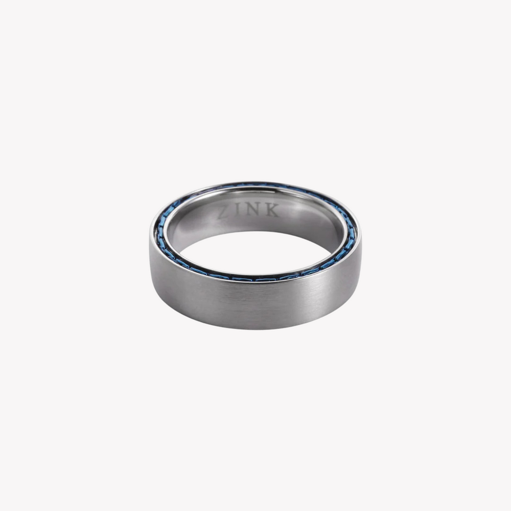 Zink Men's Silver Stainless Steel Ring | Zjrg0354