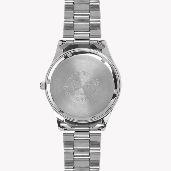 Q&Q Men's Silver Watch, Black Dial | S294J212Y
