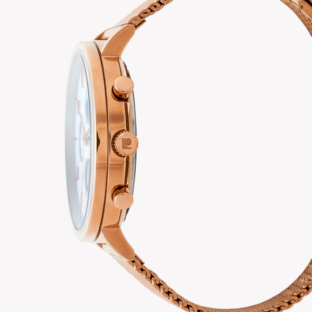 Pierre Cardin Men's Rose Gold Watch, White Dial | Pc902641f10