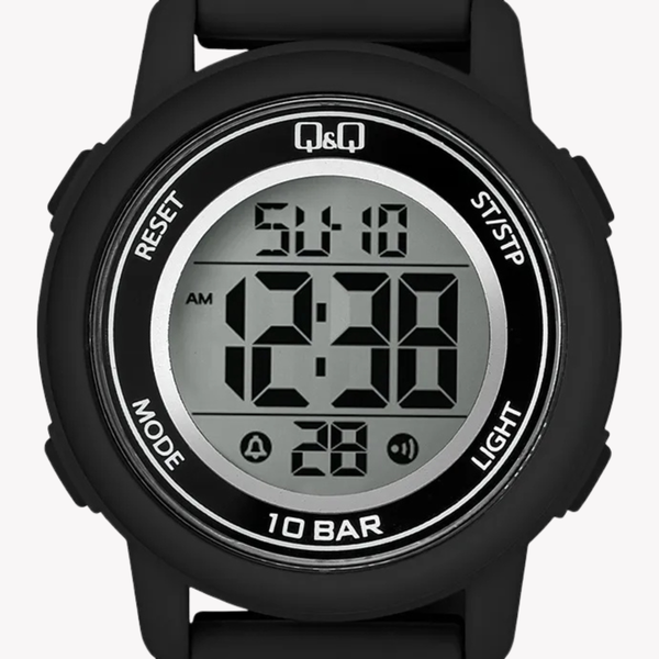 Q&Q Women's Black Women's Watch, Grey Digital Dial | M208J007Y