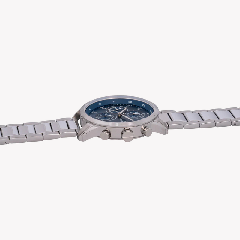 Pierre Cardin Men's Silver Metal Watch, Blue Dial | Ccp.5005 by i-watch