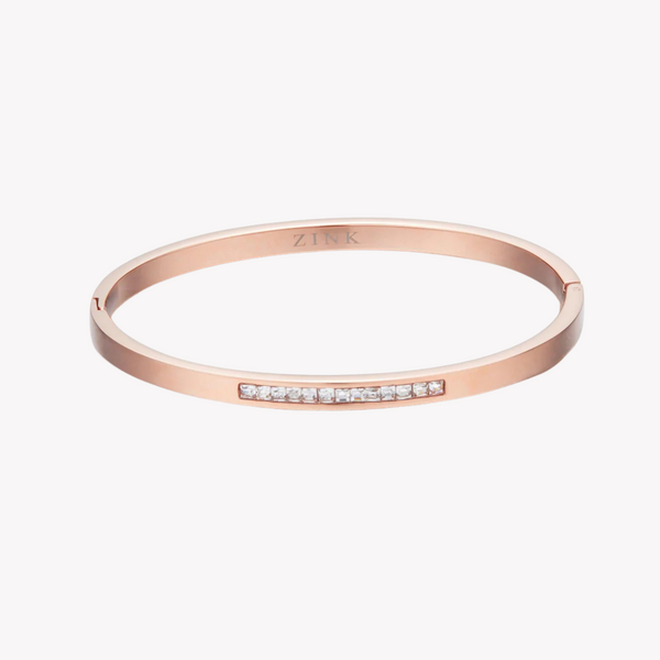 Zink Women's Rose Gold Stainless Steel Bracelet | Zfbr002rgs