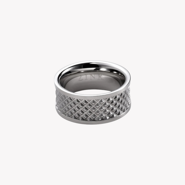 Zink Men's Silver Stainless Steel Ring | Zjrg021sms