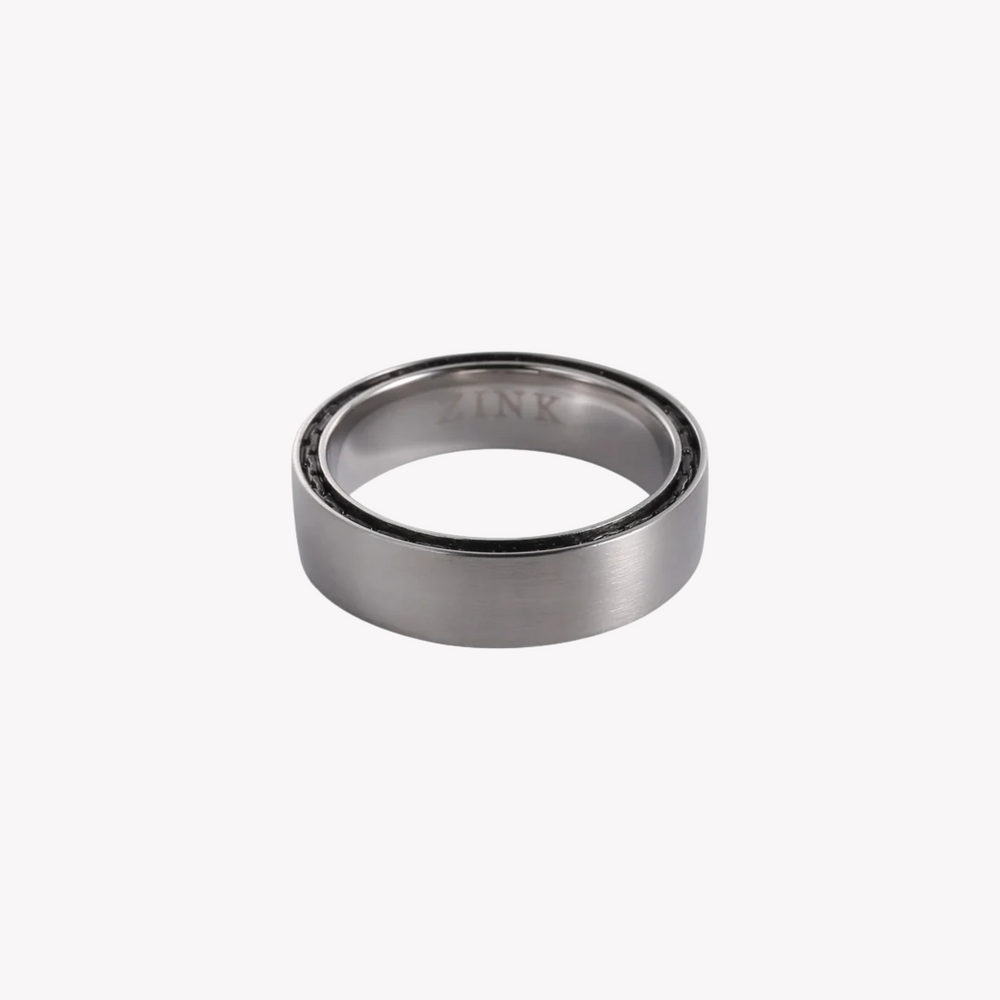Zink Men's Silver Stainless Steel Ring | Zjrg0353