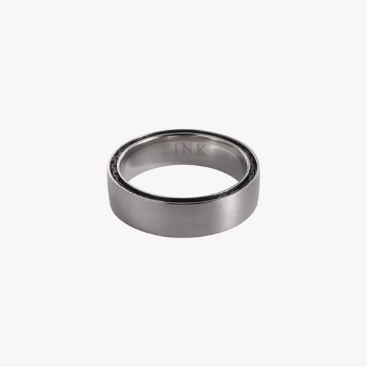 Zink Men's Silver Stainless Steel Ring | Zjrg0353