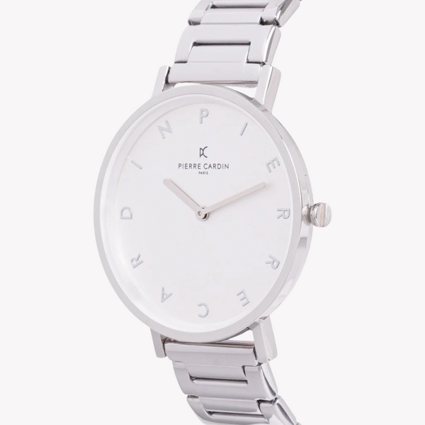 Pierre Cardin Women's Silver Metal Watch, White Dial | Cbv.1130 by i-watch