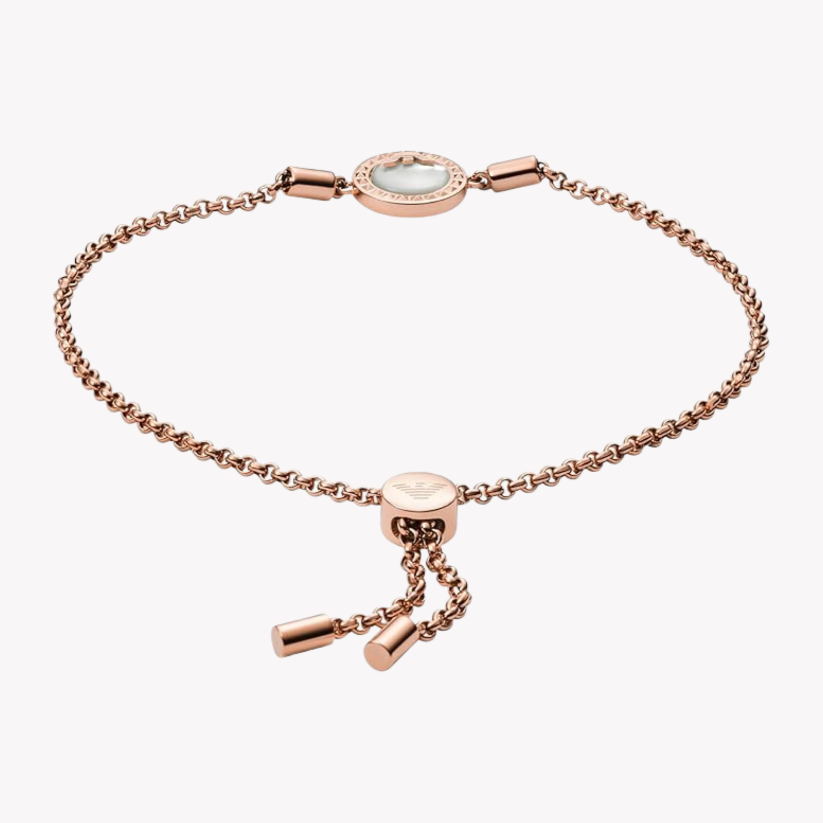 Emporio Armani Women's  Rose Gold Bracelet, Eagle Logo Plate | EGS2568221