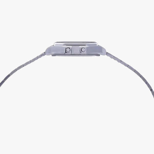 Q&Q Men's Silver Men's Watch, Grey Digital Dial | M173J001Y