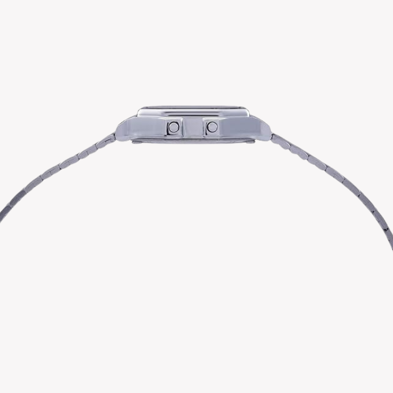 Q&Q Men's Silver Men's Watch, Grey Digital Dial | M173J001Y