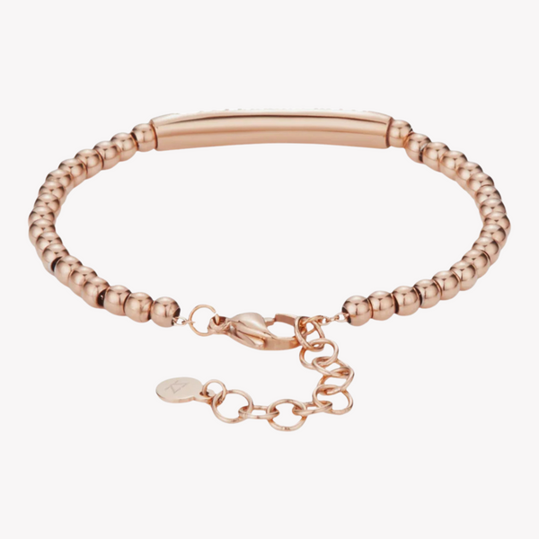 Zink Women's Rose Gold Stainless Steel Bracelet | Zfbr003rg