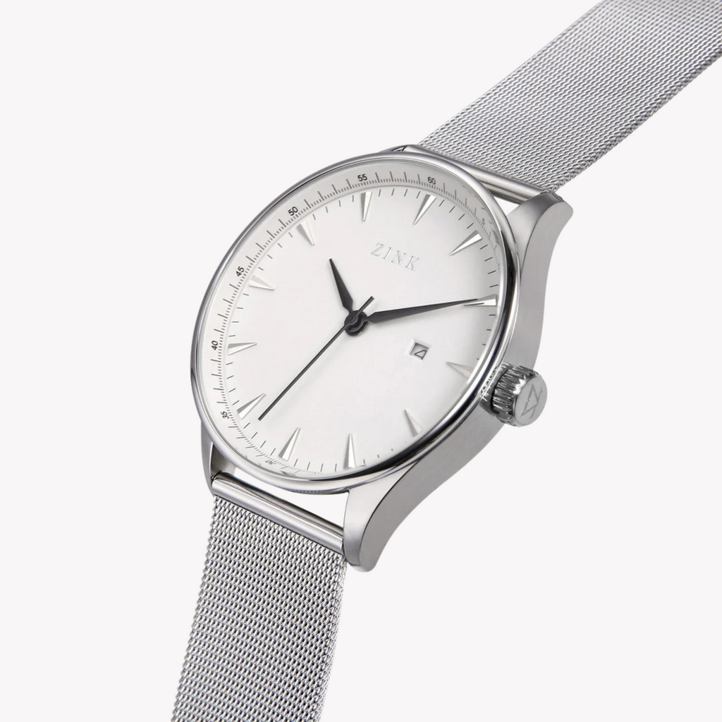 Zink Men's Silver Stainless Steel Analog Watch | Zk127g1ms-16