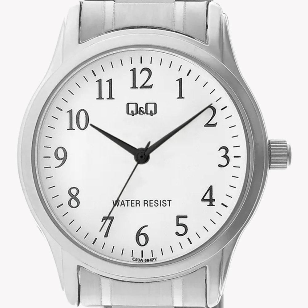 Q&Q Women's Silver Women's Watch, White Dial | C03A-004PY