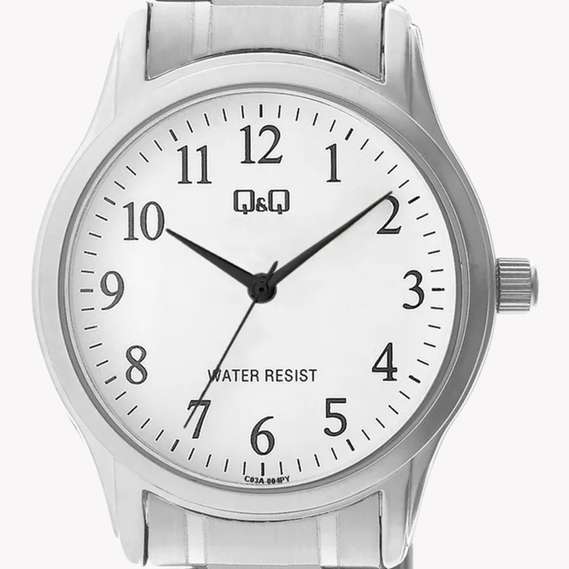 Q&Q Women's Silver Women's Watch, White Dial | C03A-004PY