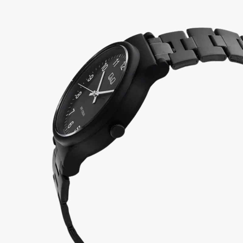 Q&Q Men's Black Men's Watch, Black Dial | VS50J004Y