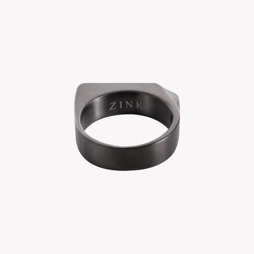 Zink Men's Black Stainless Steel Ring | Zjrg027gn