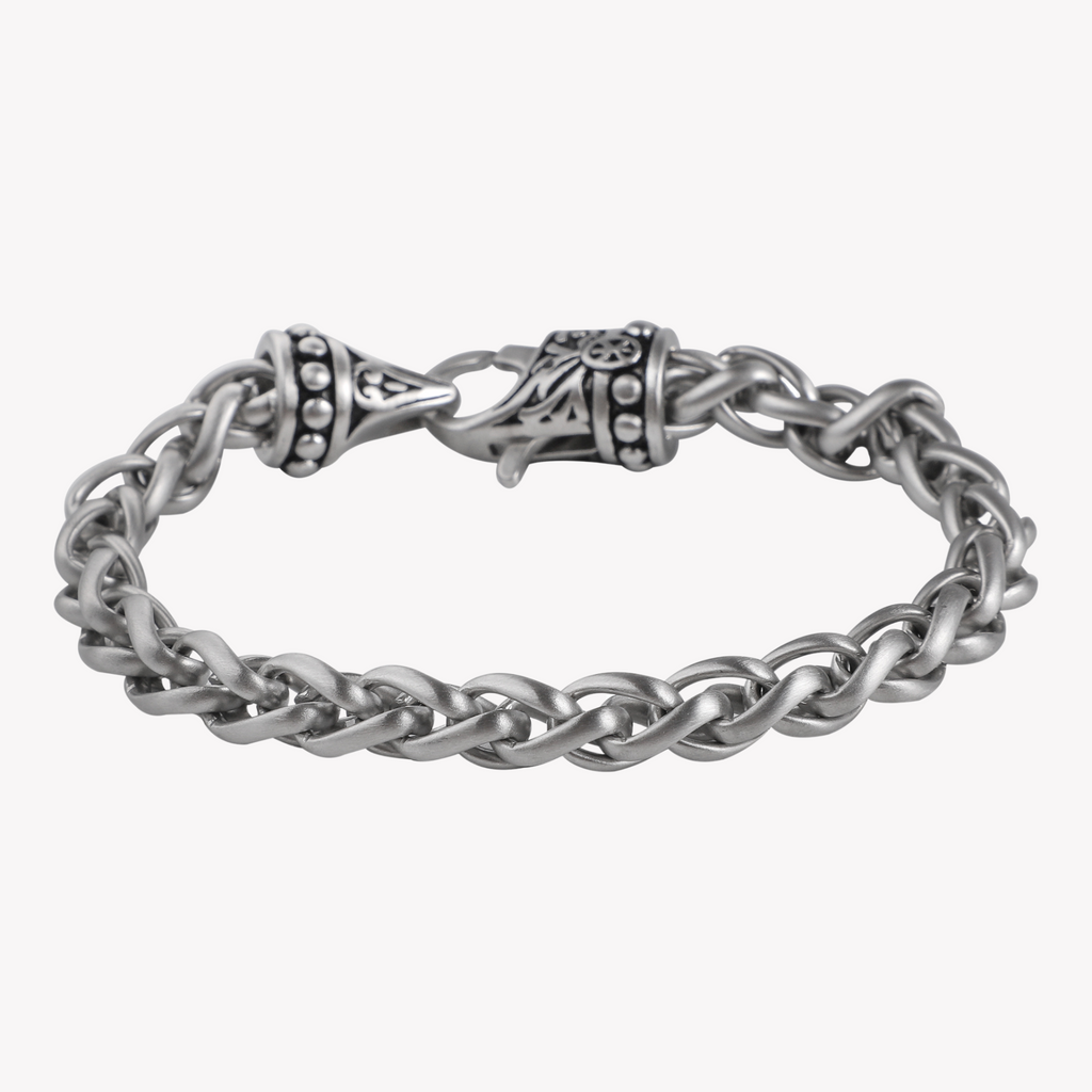 Zink Men's Silver Stainless Steel Bracelet | Zjbc052u
