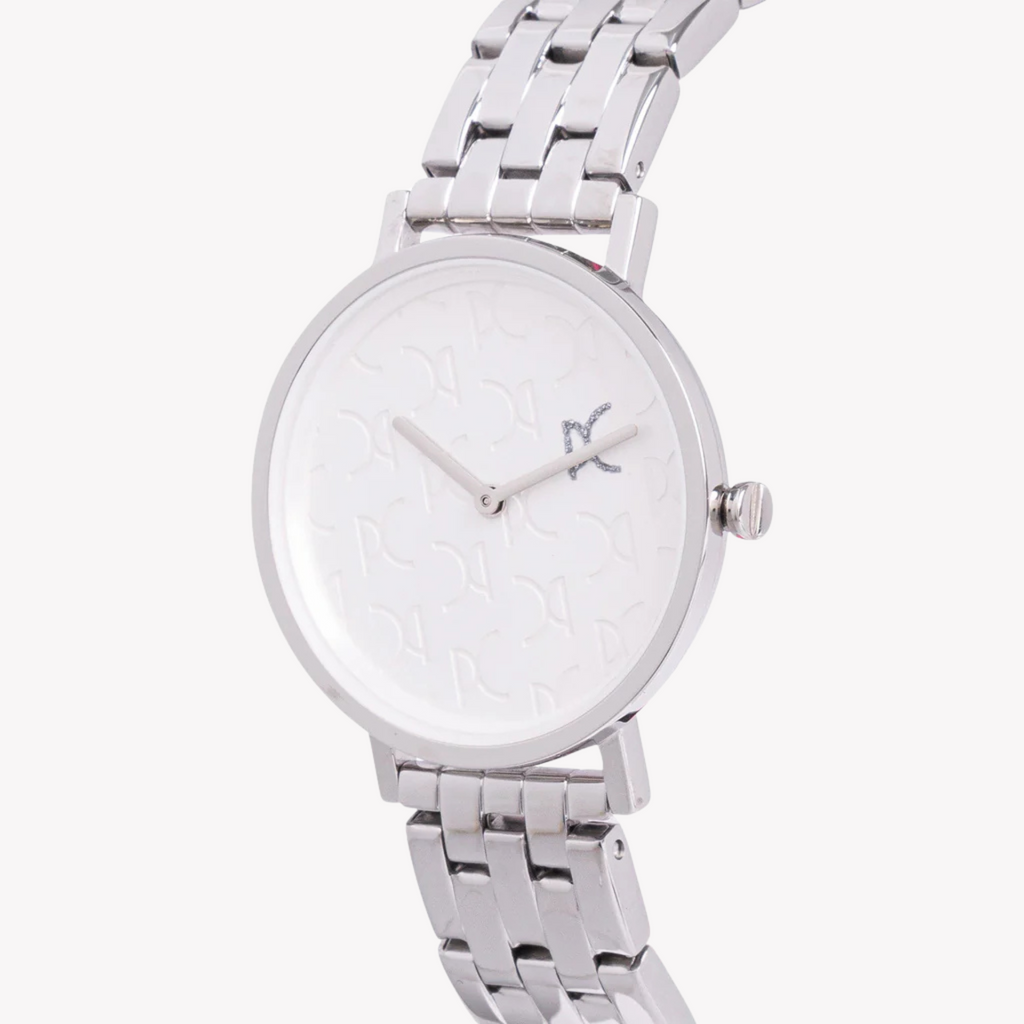 Montre Femme PIERRE CARDIN boîtier en métal argenté et bracelet en métal argenté