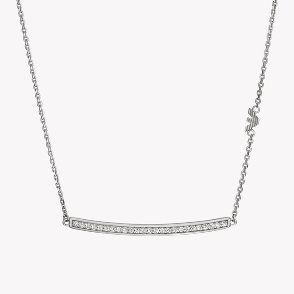 Emporio Armani Women's Silver Necklace, Zirconia Eagle Charm | EG3591040