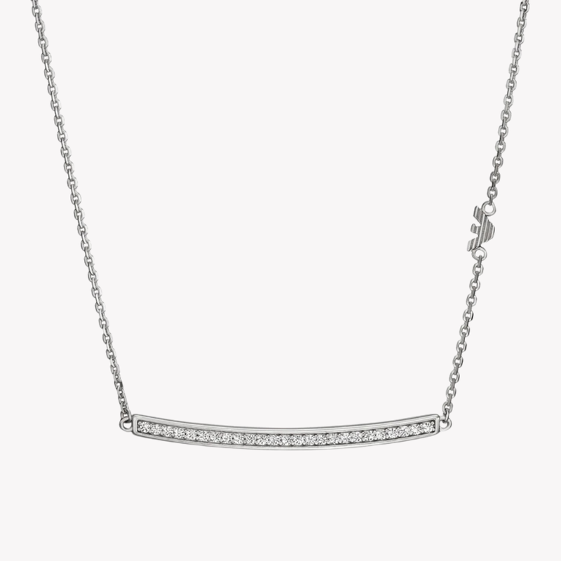 Emporio Armani Women's Silver Necklace, Zirconia Eagle Charm | EG3591040
