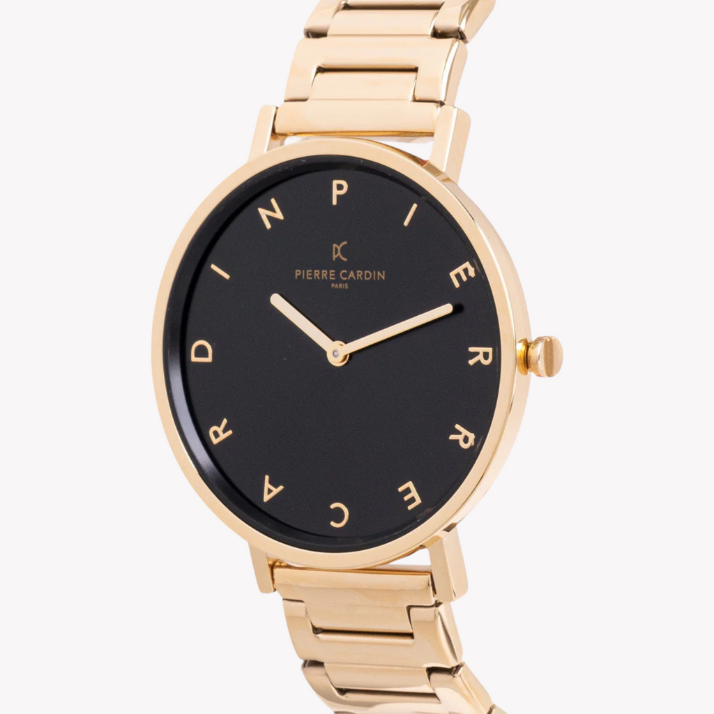 Montre Femme PIERRE CARDIN boîtier en métal doré et bracelet en métal doré