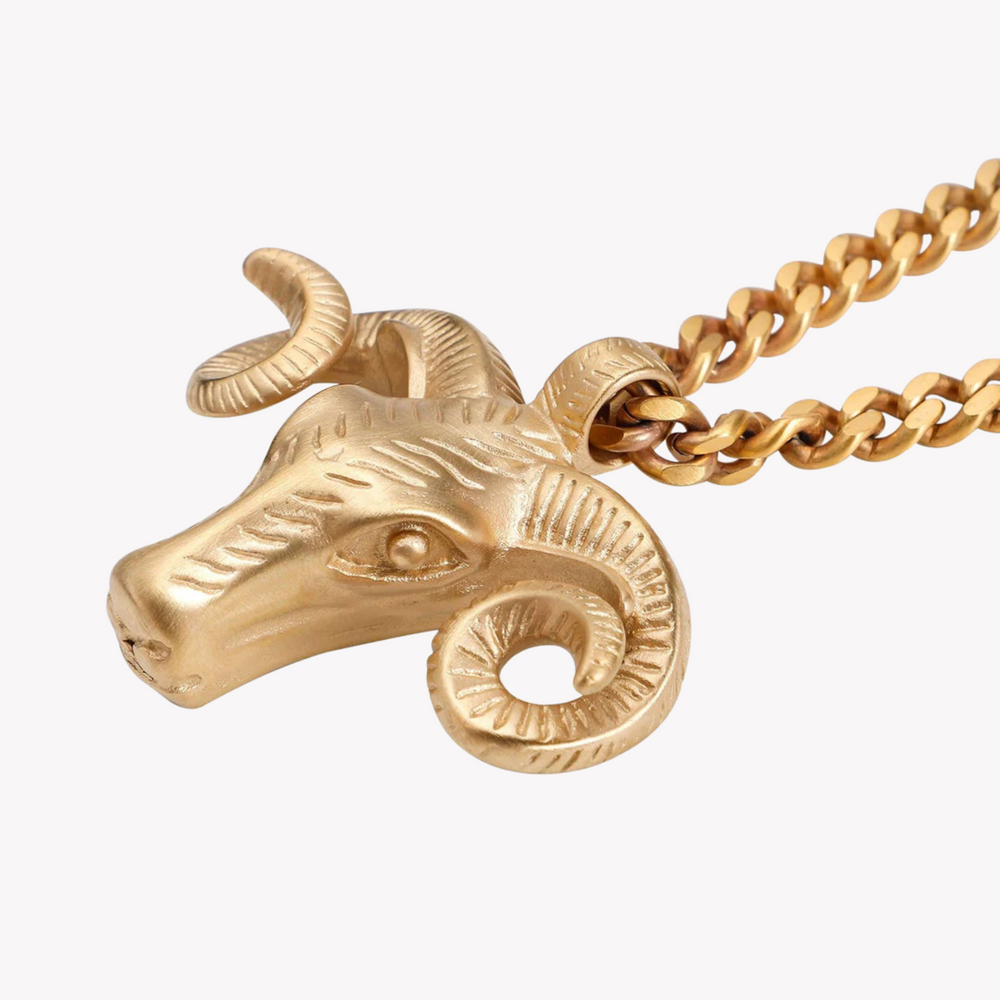 Zink Men's Gold Stainless Steel Necklace | Zjpd023g by i-watch