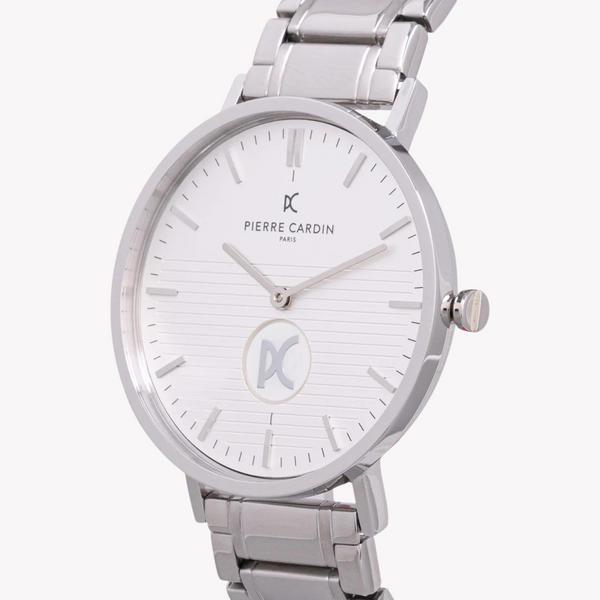 Pierre Cardin Men's Silver Metal Watch, White Dial | Cbv.1103 by i-watch