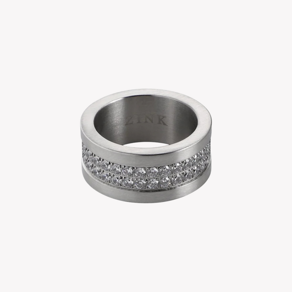 Zink Men's Silver Stainless Steel Ring | Zjrg044s