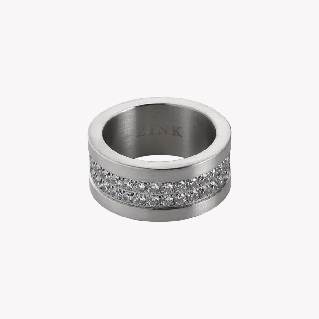 Zink Men's Silver Stainless Steel Ring | Zjrg044s
