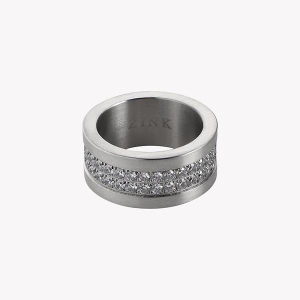 Zink Men's Silver Stainless Steel Ring | Zjrg044s