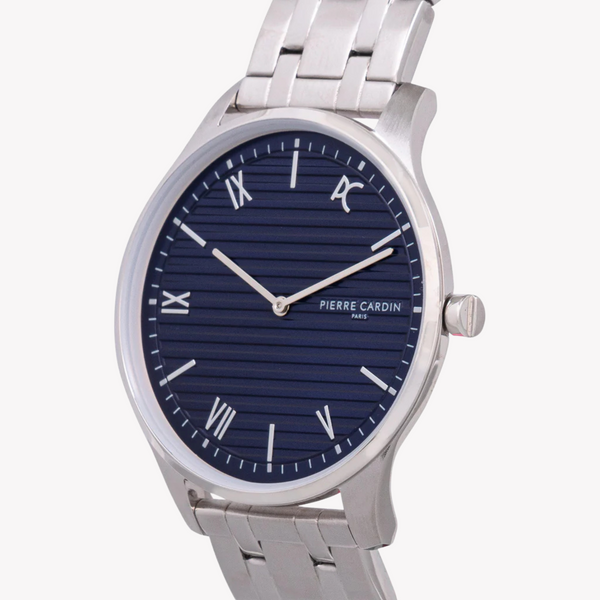 Pierre Cardin Men's Silver Watch, Blue Dial | Cba.4020 by i-watch