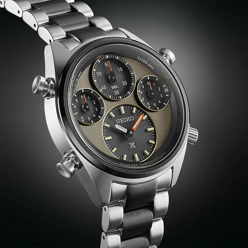 Seiko Prospex Men's Silver & Black Watch, Multicolor Dial | Sfj005p1 by i-watch