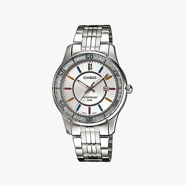 Casio Women's Stainless Steel Watch, White Dial | Ltp-1358d-7avdf by i-watch