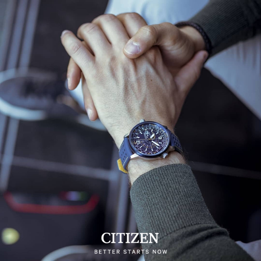 CITIZEN Eco-Drive BJ7007-02L - BOLD ADVENTURER SERIES: Stylish Men's Watch with Blue Dial & Leather Band-i-Watch-4