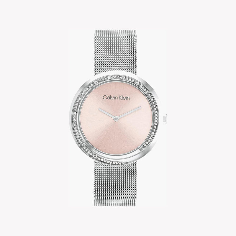 Calvin Klein Women's Silver Watch, Rose Gold Dial | 25200149 by i-watch