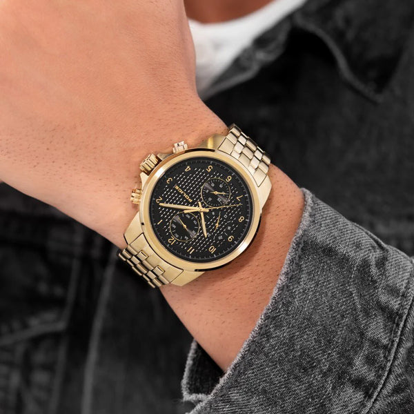 Police Men's Gold Watch, Black Dial | Pewjk0021506 by i-watch