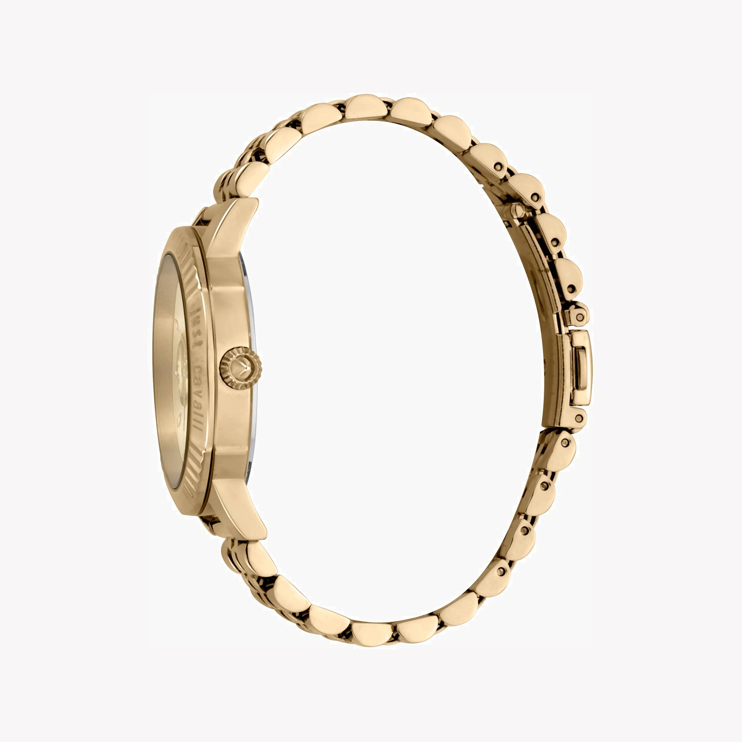 JUST CAVALLI Women's Watch with Gold Stainless Steel Case and Gold Stainless Steel Band