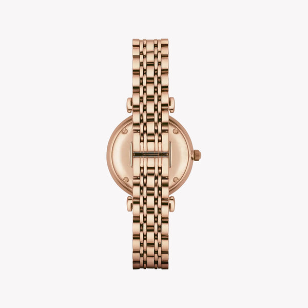 Emporio Armani Women's Rose Gold Watch, White Dial | Ar1909 by i-watch