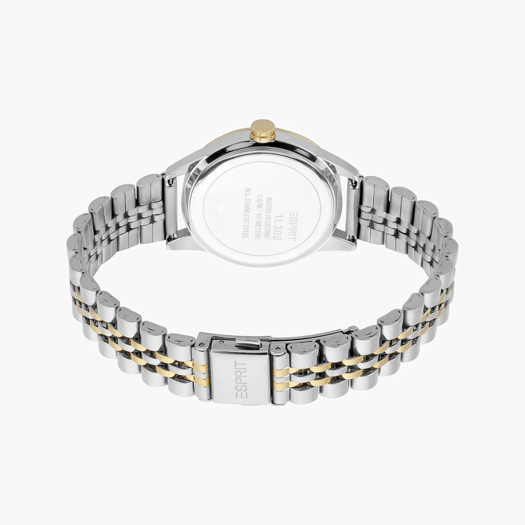 ESPRIT Women's Watch with Silver Stainless Steel Case and Silver & Gold Stainless Steel Band-i-Watch-3