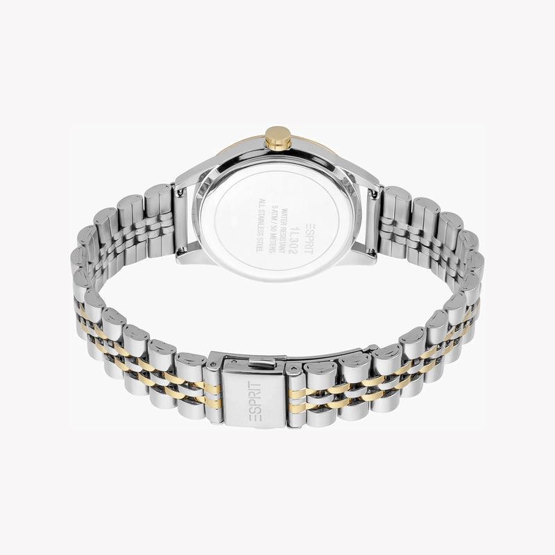 Esprit Women's Silver & Gold Watch, Champagne Dial | Es1l123m0015 by i-watch