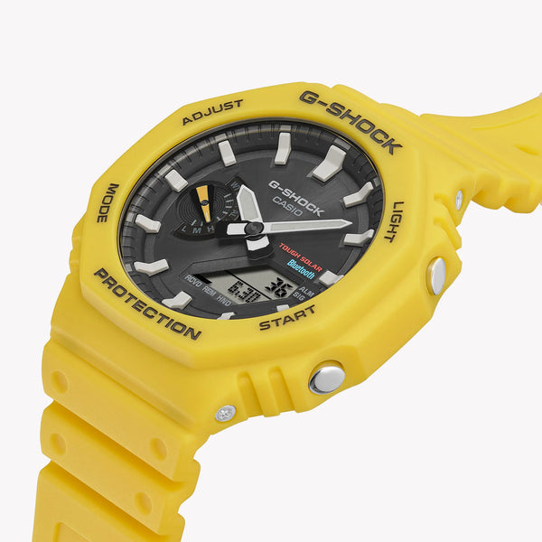 Casio Men's Carbon & Resin, Yellow/Black | Ga-B2100c-9aer by i-watch
