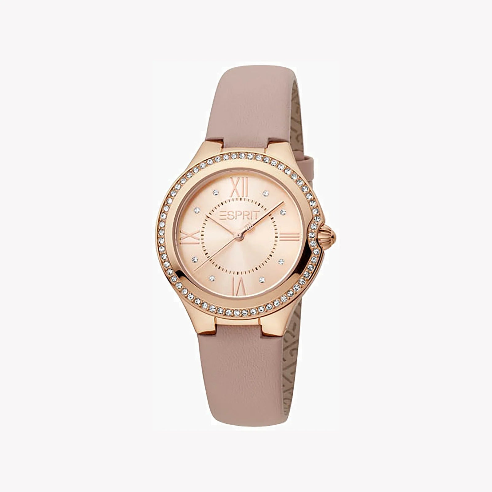 Esprit Women's Pink Leather Watch, Rose Gold Dial | Es1l181m0055 by i-watch