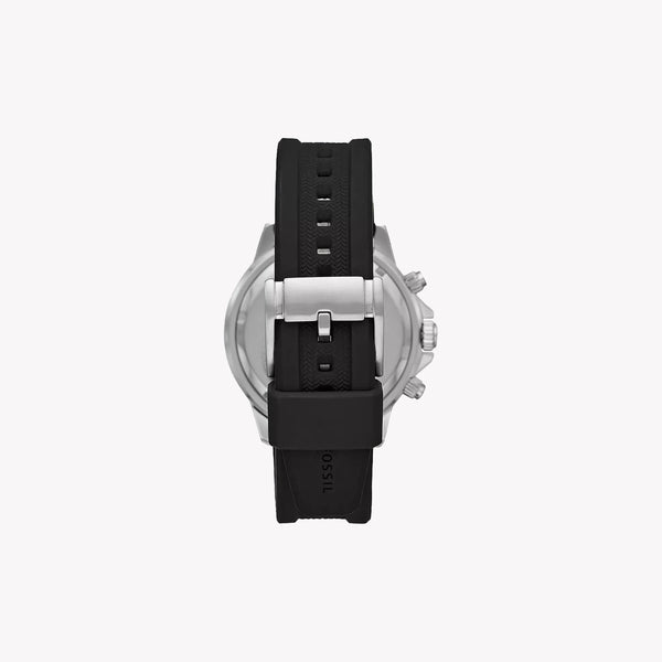 Fossil Men's Black Silicone Watch, Silver Case | Bq2494 by i-watch