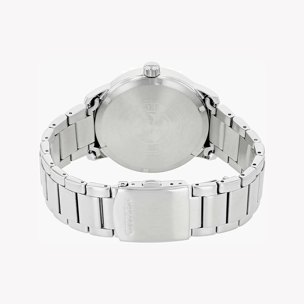 Citizen Ao9044-51e - Elegant Eco-Drive Performance Men's Watch With Black Dial & Silver Stainless Steel Band by i-watch