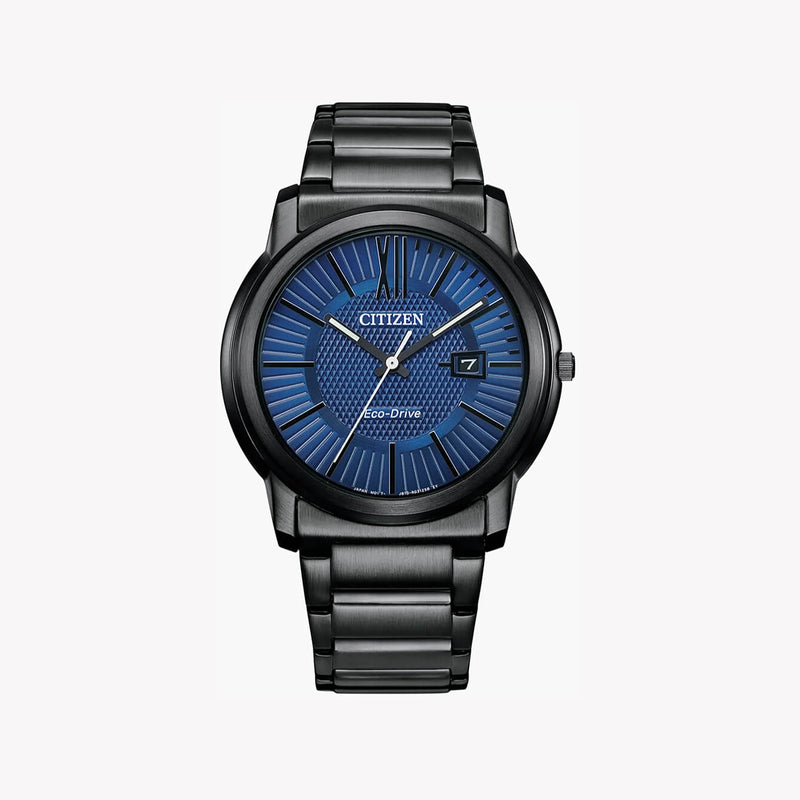 Citizen Men's Black Stainless Steel Watch, Blue Dial | Aw1217-83l by i-watch