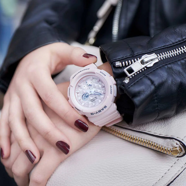 Baby-G Women's Pink Resin Watch, Digital Dial | Bga-190be-4adr by i-watch