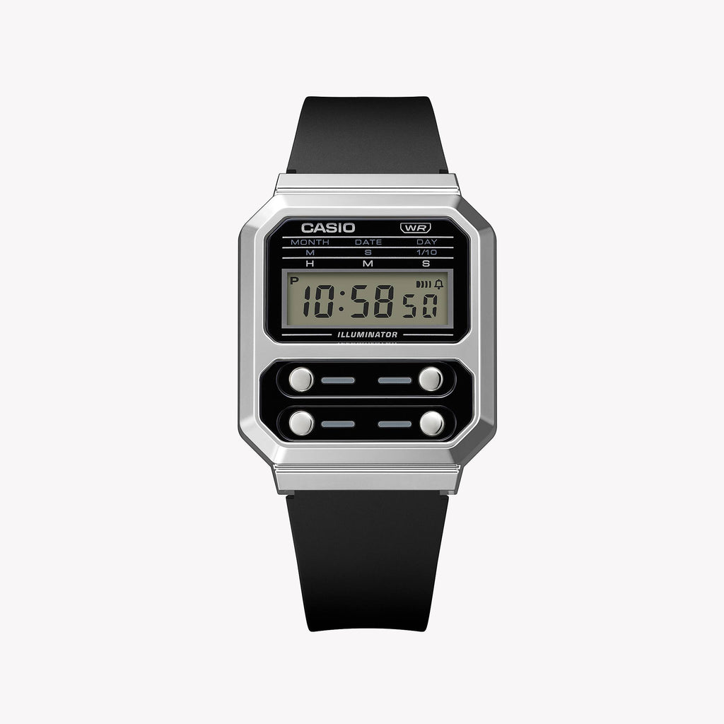 CASIO A100WEF-1ADF SPORTY ELEGANCE - MULTIFUNCTIONAL DIGITAL WATCH WITH STAINLESS STEEL BAND-i-Watch-3