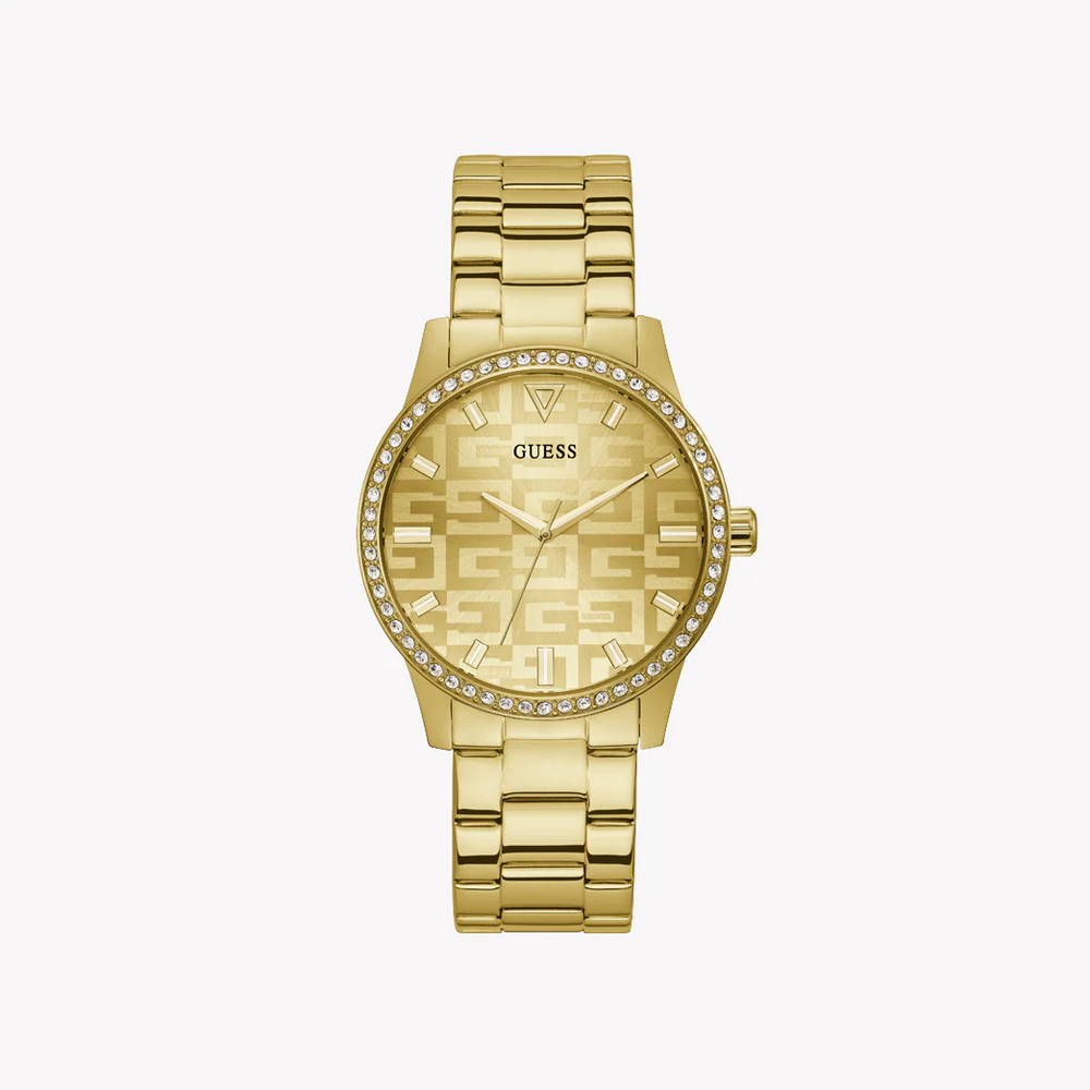 Guess Women's Gold Stainless Steel Watch, Gold Dial | Gw0292l2 by i-watch