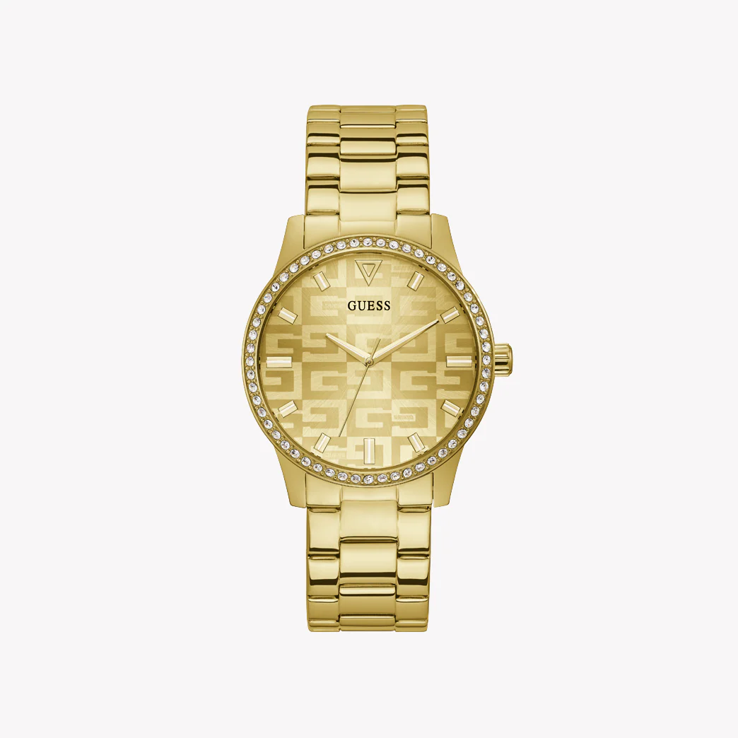 Guess Women's Gold Stainless Steel Watch, Gold Dial | Gw0292l2 by i-watch