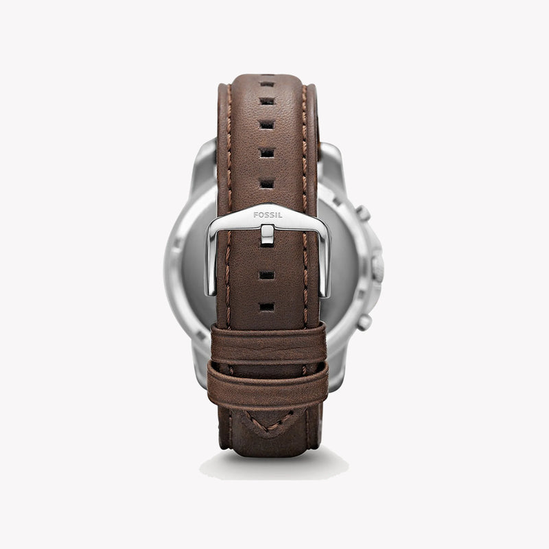 Fossil Men's Silver Stainless Steel Watch, Brown Leather | Fs4735 by i-watch