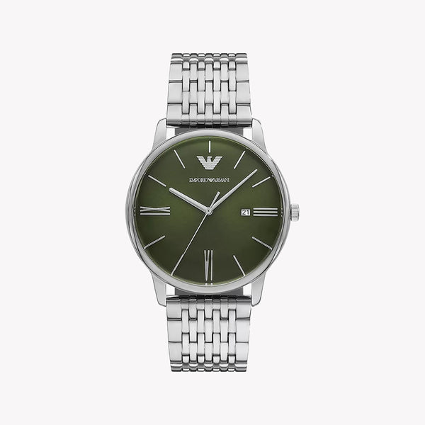 Emporio Armani Men's Silver Watch, Green Dial | Ar11644 by i-watch
